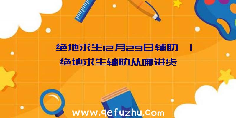 「绝地求生12月29日辅助」|绝地求生辅助从哪进货